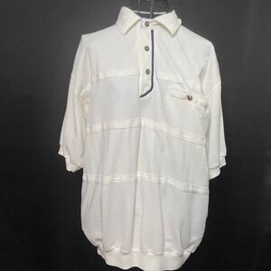 LD Sport International‎ Polo Shirt Short Sleeve White Helicopter